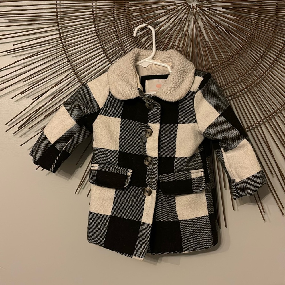 Checkered peacoat
